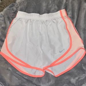 White and Pink Nike Shorts